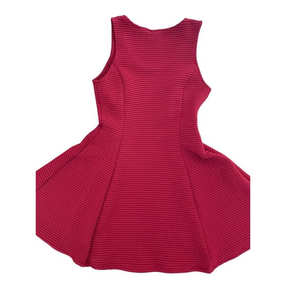 Dina Be Womens Red Sleeveless Textured Fit & Flare Dress Size XS - Picture 9 of 11